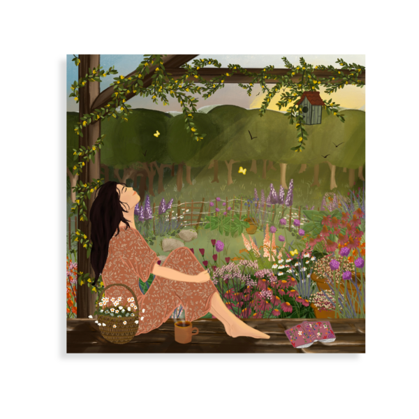 "Summer dreaming" square card