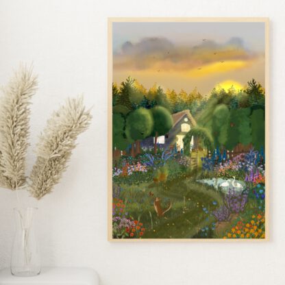 Art Print Summer hanging on the wall