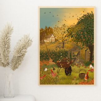 Art Print Summer hanging on a wall