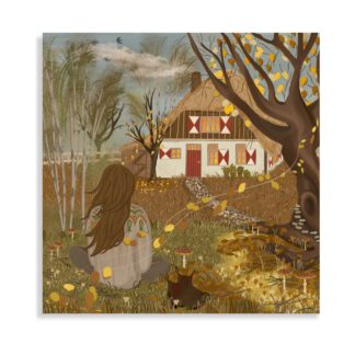 The Joy of Autumn Square Postcard By Nicolet