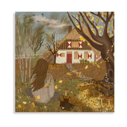 The Joy of Autumn Square Postcard By Nicolet