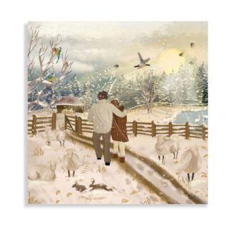 Winter Wander Square Postcard By Nicolet