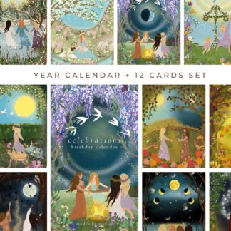 calendar + 12 card set magical