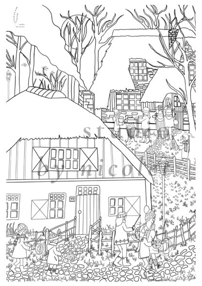 Sint Maarten Style Drawing coloring page