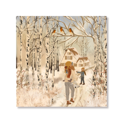 20 x 20 art print "Winter Walk"