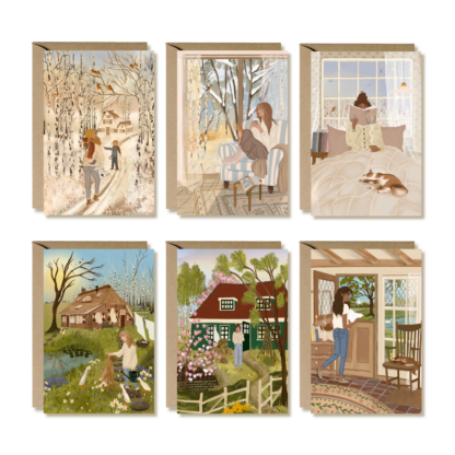 Set of six postcards