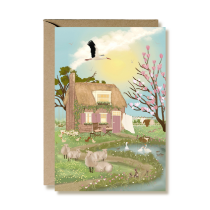 New Beginnings Pink – Baby Greeting Card