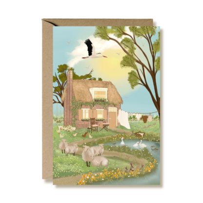 New Beginnings Beige – Baby Greeting Card