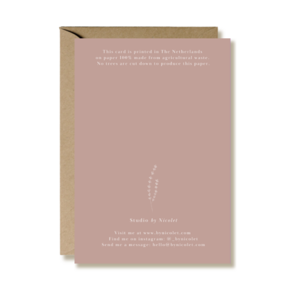 New Beginnings Pink – Baby Greeting Card - Image 2