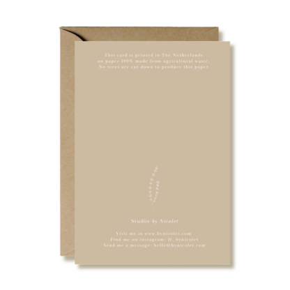 New Beginnings Beige – Baby Greeting Card - Image 3